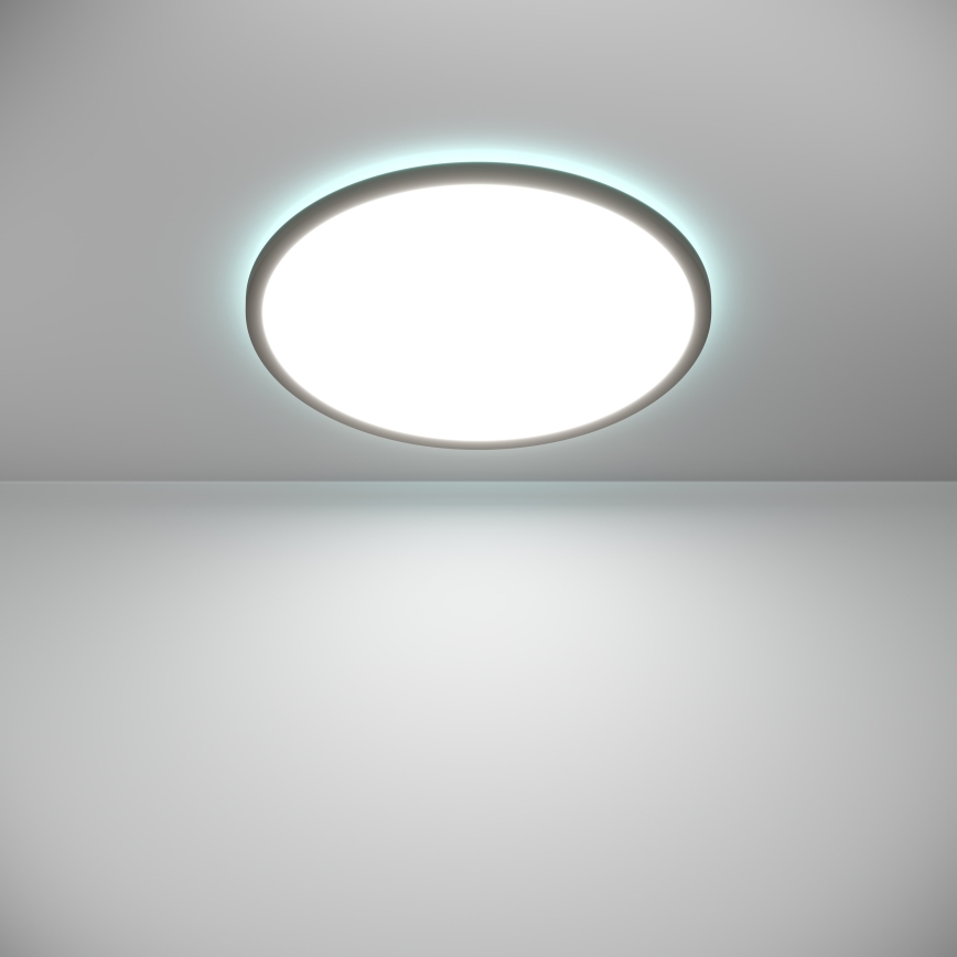 Eglo - LED RGBW Himmennettävä ulko katto kevyt LED/16,8W/230V 2700-6500K halkaisija 50 cm IP44 musta ZigBee