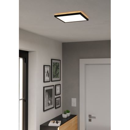 Eglo - LED RGBW Himmennettävä ulko katto kevyt LED/13,4W/230V 2700-6500K 29x29 cm IP44 musta