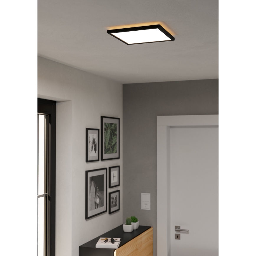 Eglo - LED RGBW Himmennettävä ulko katto kevyt LED/13,4W/230V 2700-6500K 29x29 cm IP44 musta