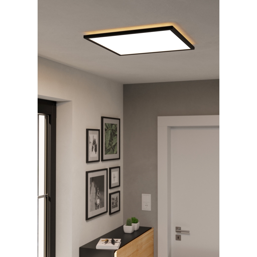 Eglo - LED RGBW Himmennettävä ulko katto kevyt LED/17W/230V 2700-6500K 50x50cm IP44 musta ZigBee