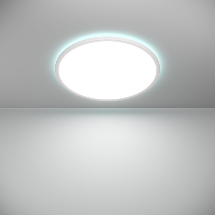 Eglo - LED RGBW Himmennettävä ulko katto kevyt LED/16,8W/230V 2700-6500K halkaisija 50 cm IP44 valkoinen ZigBee
