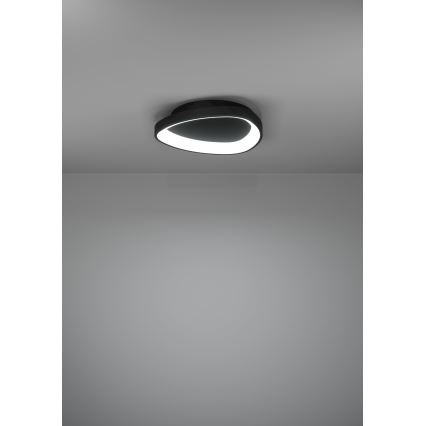 Eglo - Himmennettävä LED-kattovalaisin LED/12W/230V 2700-6500K musta + kauko-ohjaus