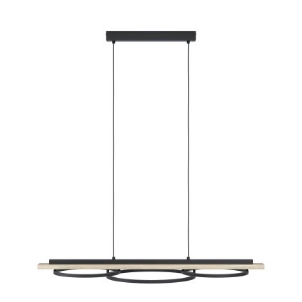Eglo - Himmennettävä LED-kattokruunu johdossa 2xLED/12,5W/230V+1xLED/15,5W 3000K beige/musta
