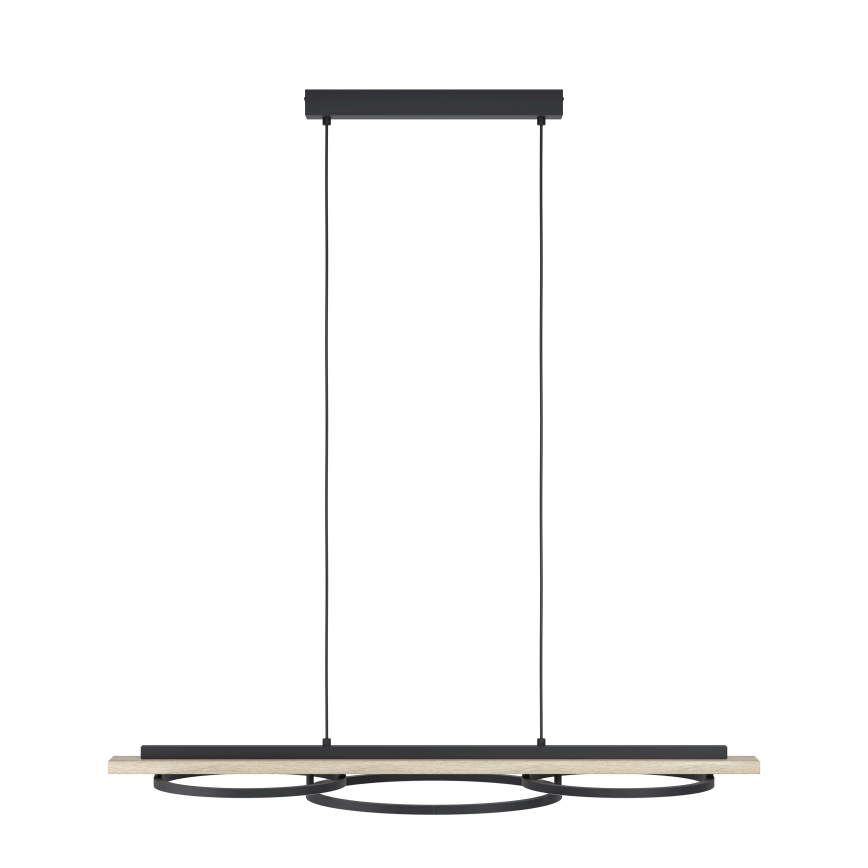 Eglo - Himmennettävä LED-kattokruunu johdossa 2xLED/12,5W/230V+1xLED/15,5W 3000K beige/musta