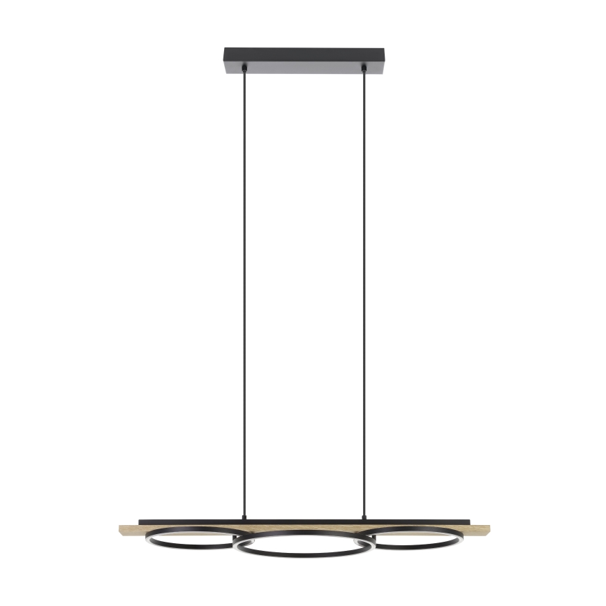 Eglo - Himmennettävä LED-kattokruunu johdossa 2xLED/12,5W/230V+1xLED/15,5W 3000K beige/musta