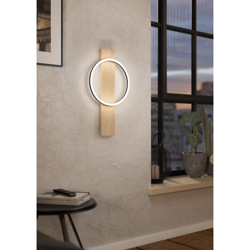 Eglo - LED-seinävalaisin LED/12W/230V 3000K beige/musta