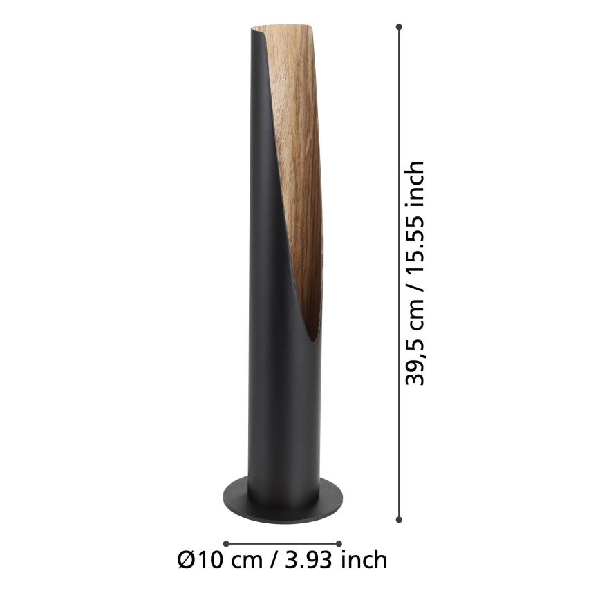 Eglo - LED-pöytävalaisin 1xGU10/4,5W/230V 3000K musta/ruskea