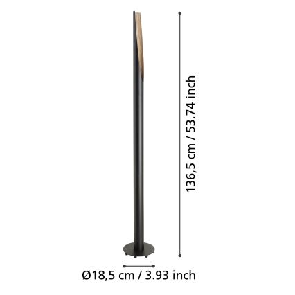 Eglo  - LED-lattiavalaisin 1xGU10/4,5W/230V 3000K musta/ruskea