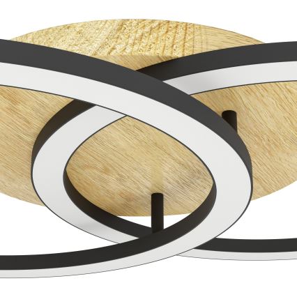 Eglo - Himmennettävä LED-kattovalaisin 2xLED/16W/230V 2700-6500K beige/musta ZigBee