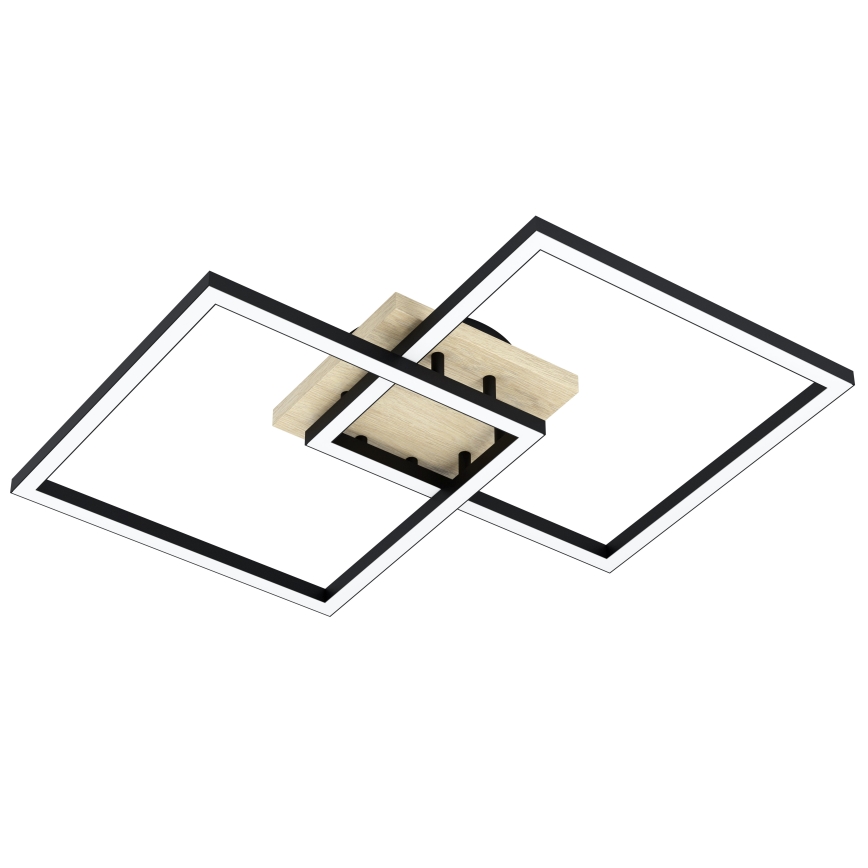 Eglo - LED-himmennyskattokruunu 4xLED/32W/230V 2700-6500K ruskea/musta