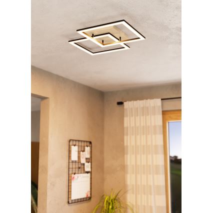 Eglo - LED-himmennyskattokruunu 4xLED/32W/230V 2700-6500K ruskea/musta