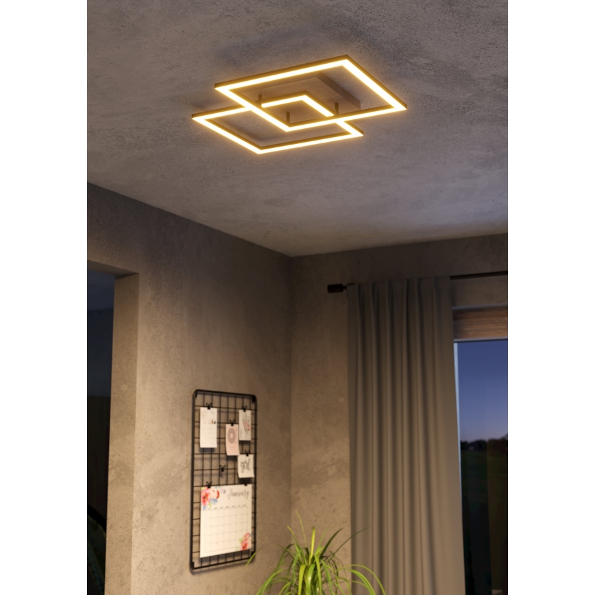 Eglo - LED-himmennyskattokruunu 4xLED/32W/230V 2700-6500K ruskea/musta