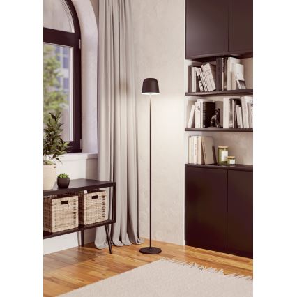 Eglo - LED Himmennettävä ulko ladattava lattialamppu LED/4,3W/5V 2400/3000/4000K IP54 musta