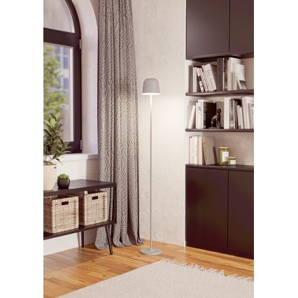 Eglo - LED Himmennettävä ulko ladattava lattialamppu LED/4,3W/5V 2400/3000/4000K IP54 harmaa