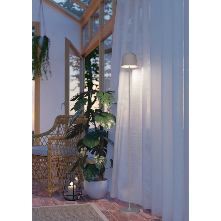 Eglo - LED Himmennettävä ulko ladattava lamppu LED/4,3W/5V 2400/3000/4000K IP54 kerma