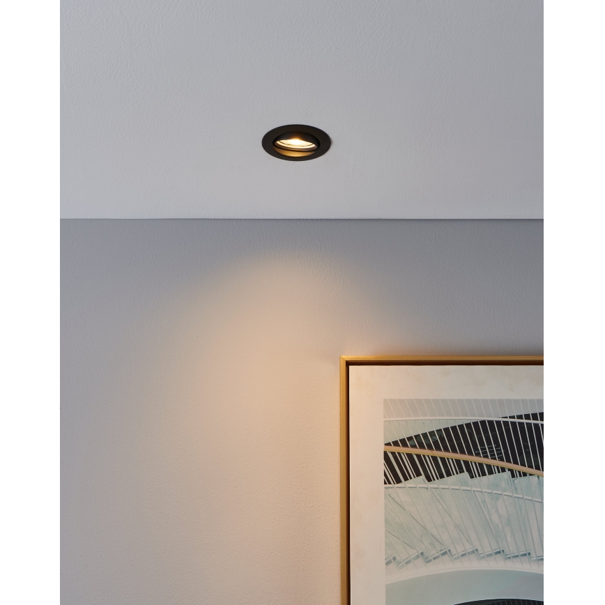Eglo - SETTI 3x LED upotettava valo 1xGU10/4W/230V musta