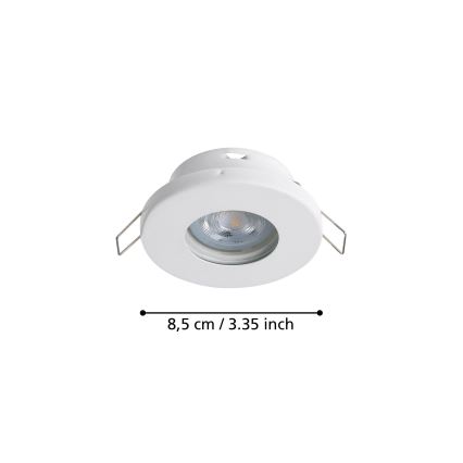 Eglo - SETTI 3xLED Kylpyhuoneen upotettu valo 1xGU10/4W/230V IP44 valkoinen
