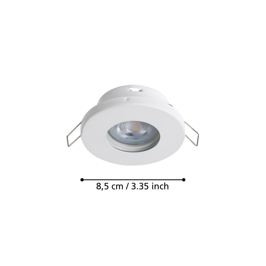 Eglo - SETTI 3xLED Kylpyhuoneen upotettu valo 1xGU10/4W/230V IP44 valkoinen