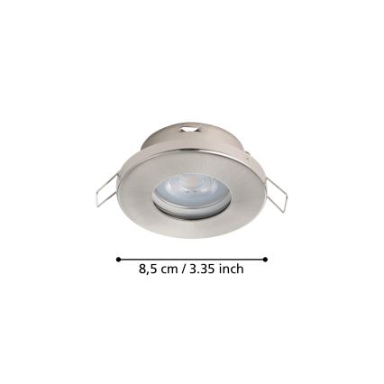 Eglo - SETTI 3xLED Kylpyhuoneen upotettu valo 1xGU10/4W/230V IP44 mattakromi