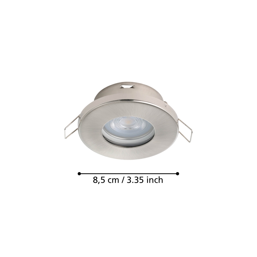 Eglo - SETTI 3xLED Kylpyhuoneen upotettu valo 1xGU10/4W/230V IP44 mattakromi