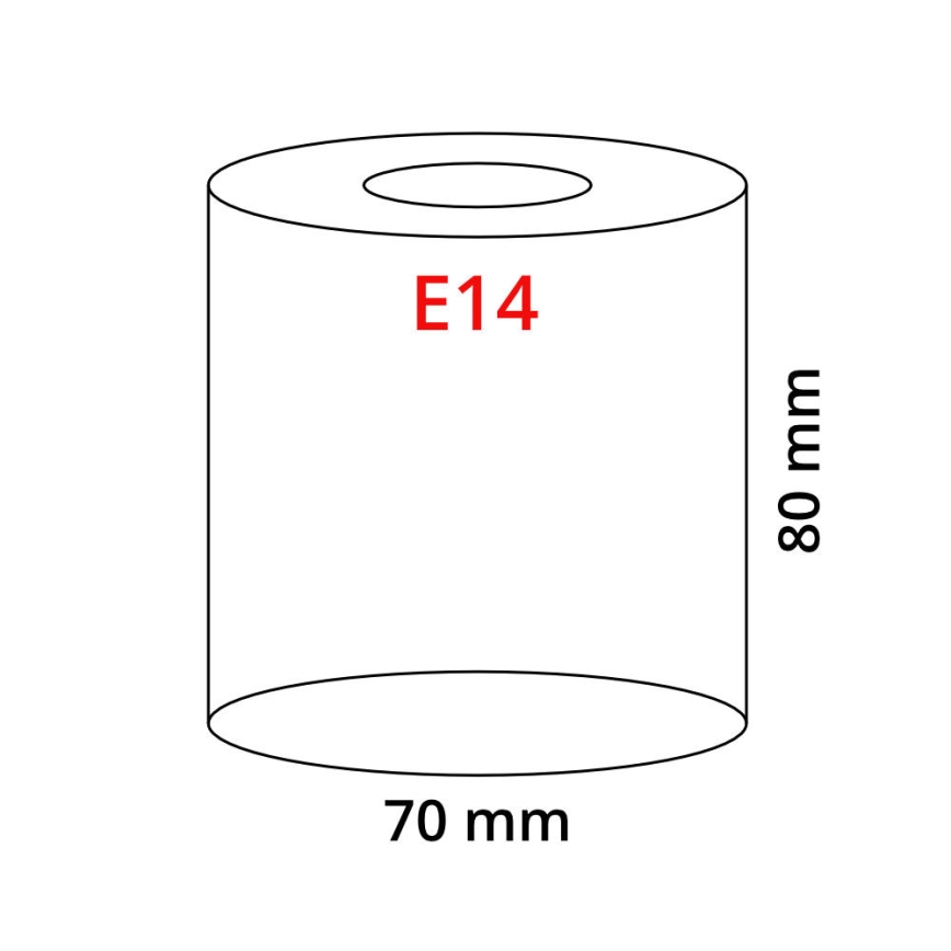 Eglo 90858 - Lampunvarjostin kattokruunulle, pöytävalaisimille, kattovalaisimille ja kohdevalaisimelle MY CHOICE E14 halkaisija 7 cm mustavalkoinen