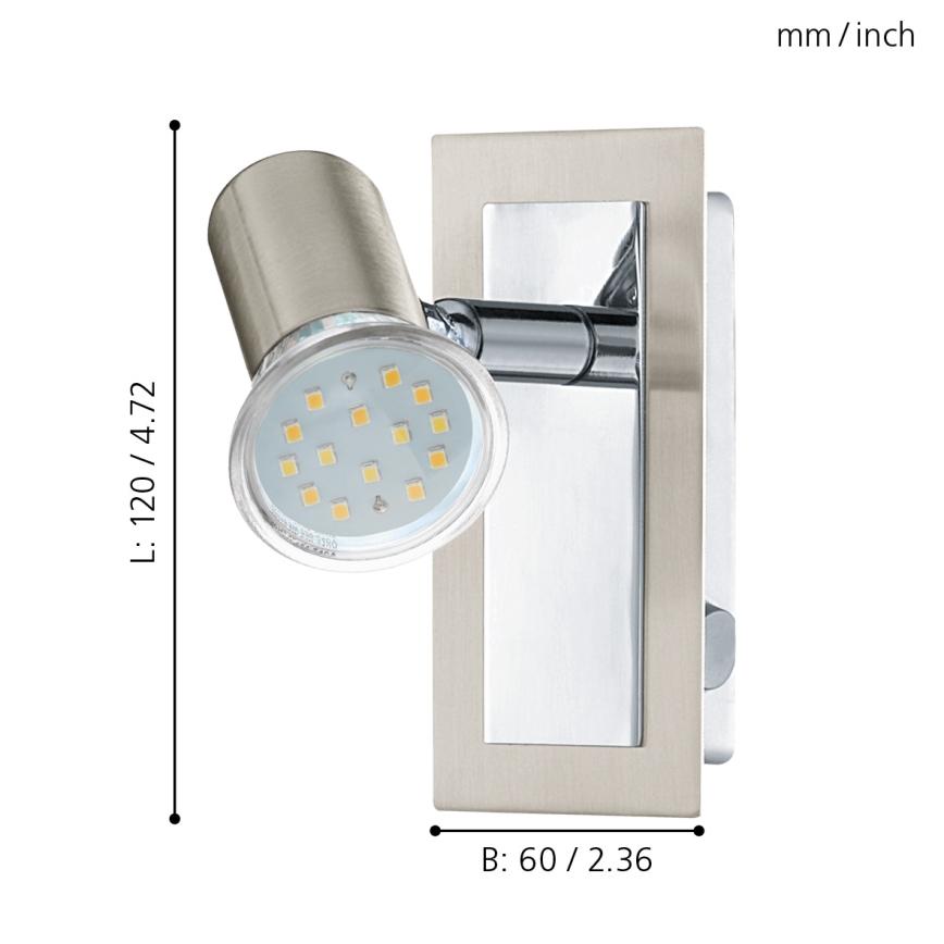 EGLO - Seinäkohdevalo 1xGU10//3W/230V