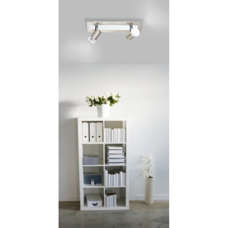 EGLO - Seinä- ja kattovalaisin 2xGU10/LED/3W