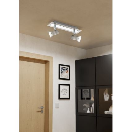 EGLO - Seinä- ja kattovalaisin 2xGU10/LED/3W