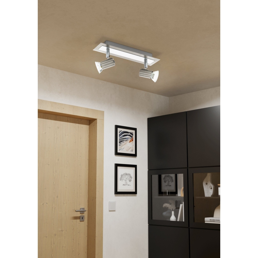 EGLO - Seinä- ja kattovalaisin 2xGU10/LED/3W