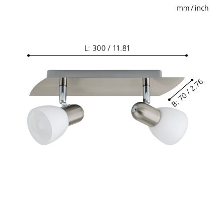 EGLO 90984 - Kohdevalo ENEA 2xE14/40W