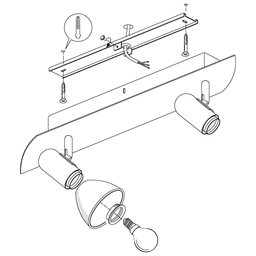 EGLO 90984 - Kohdevalo ENEA 2xE14/40W