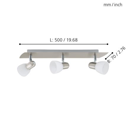 EGLO 90985 - Kohdevalo ENEA 3xE14/40W