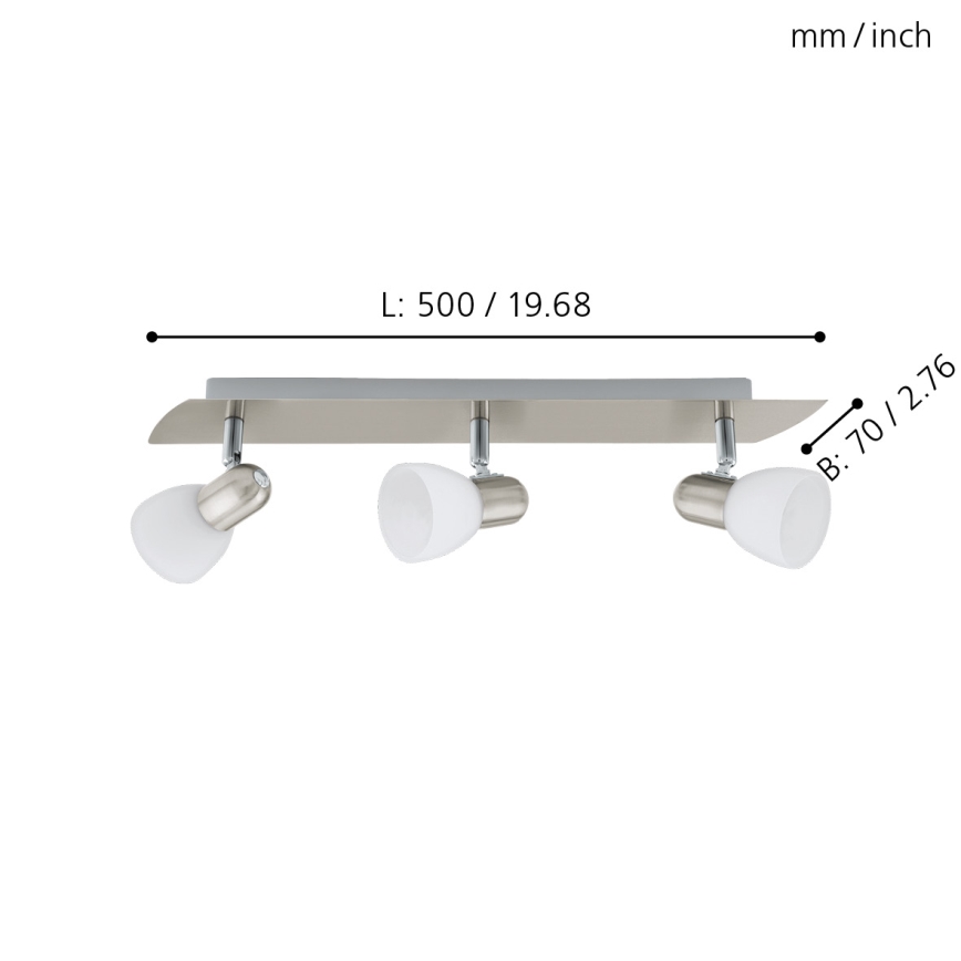 EGLO 90985 - Kohdevalo ENEA 3xE14/40W