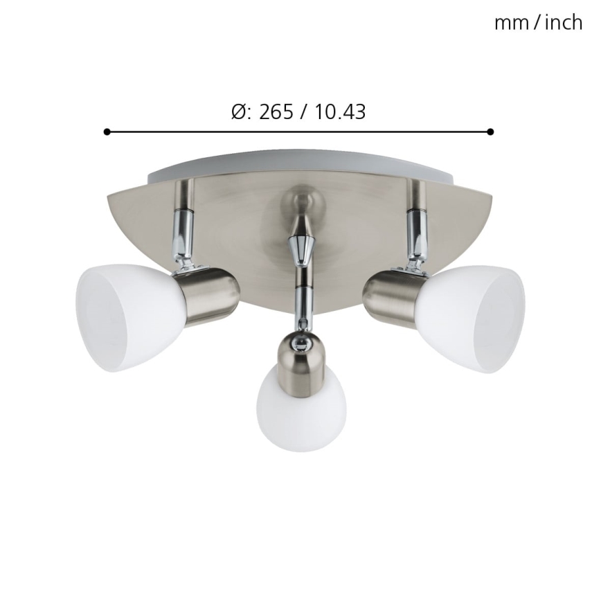 EGLO 90986 - Kohdevalo ENEA 3xE14/40W