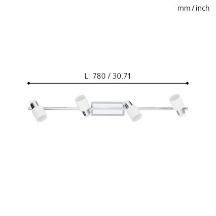 Eglo 92087 - LED-kohdevalaisin DAVIDA 4xGU10-LED/5W/230V