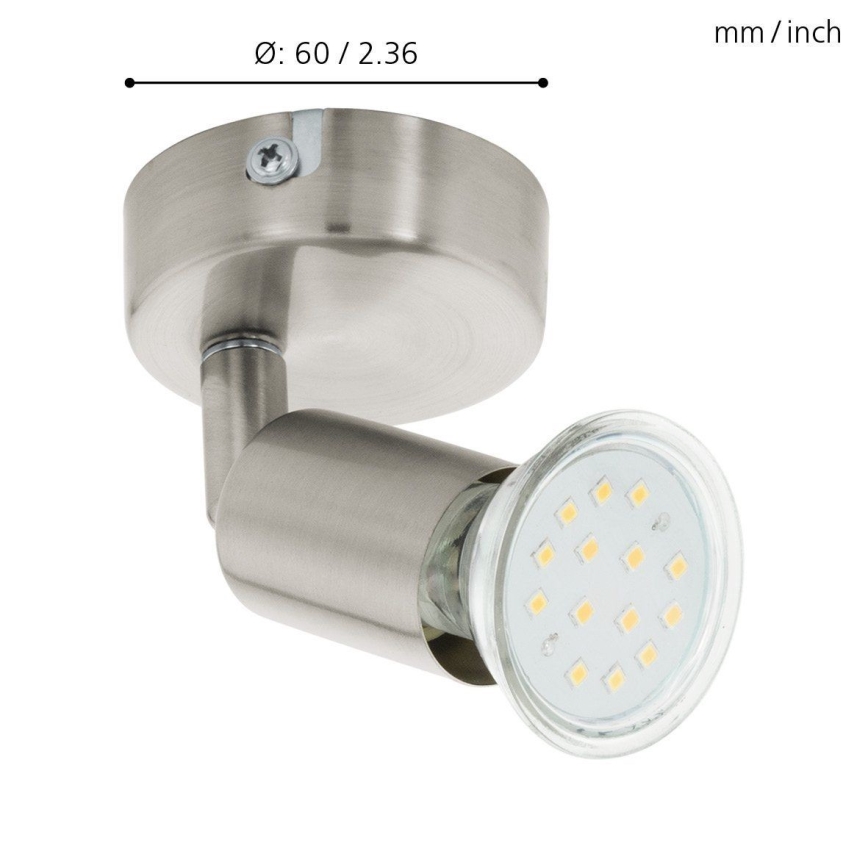 Eglo - LED-seinävalaisin LED 1xGU10/2,8W/230V