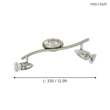 Eglo 92642 - LED-kohdevalaisin MAGNUM 2xGU10/3W/230V