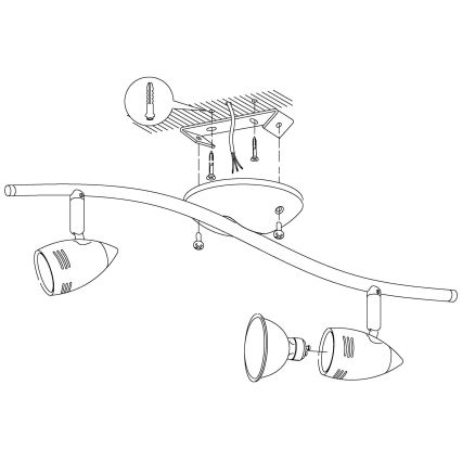 Eglo 92642 - LED-kohdevalaisin MAGNUM 2xGU10/3W/230V