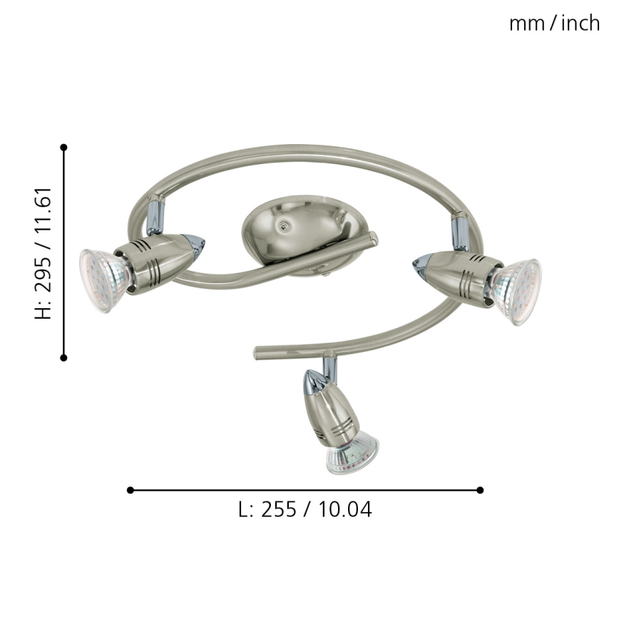 Eglo 92643 - LED-kohdevalaisin MAGNUM 3xGU10/3W/230V