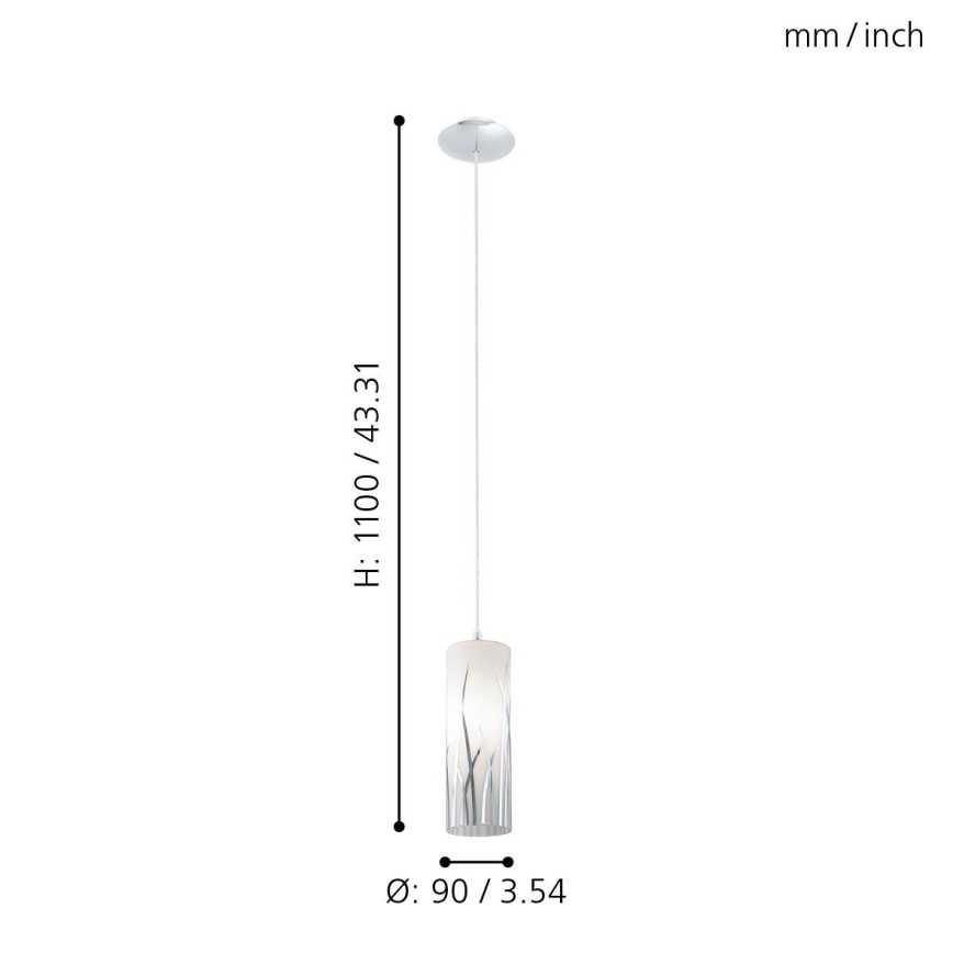 Eglo 92739 - Kattokruunu RIVATO 1xE27/60W/230V