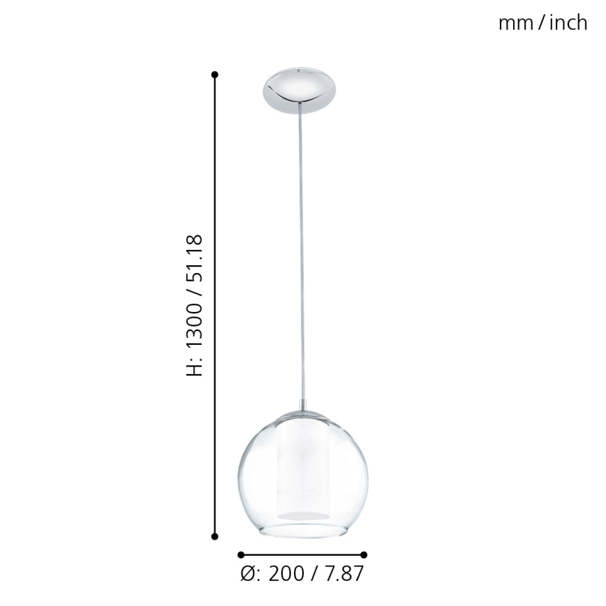 EGLO 92761 - Riippuvalaisin BOLSANO 1xE27/60W
