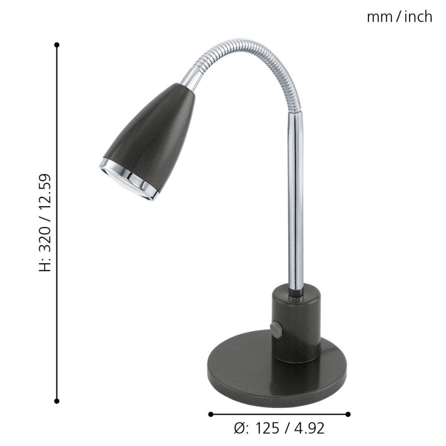 Eglo 92873 - LED-pöytävalaisin FOX 1xGU10/3W/230V