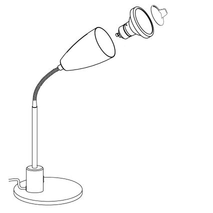 Eglo 92873 - LED-pöytävalaisin FOX 1xGU10/3W/230V