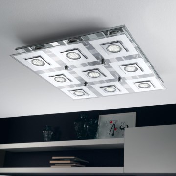 Eglo 92877 - LED-kattovalaisin CABO 9xGU10/3W/230V
