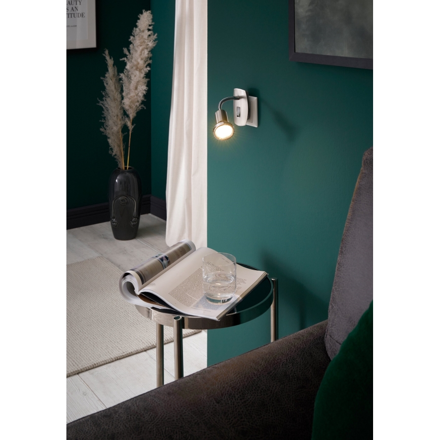 Eglo - Pistorasia LED-valo 1xGU10-LED/3W/230V