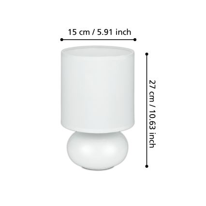 Eglo 93046 - Pöytävalaisin TRONDIO 1xE14/40W/230V