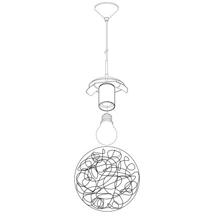 Eglo 93073 - kattokruunu LUBERIO 1xE27/60W/230V