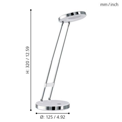 Eglo 93077 - LED-pöytävalaisin GEXO LED/3W/230V