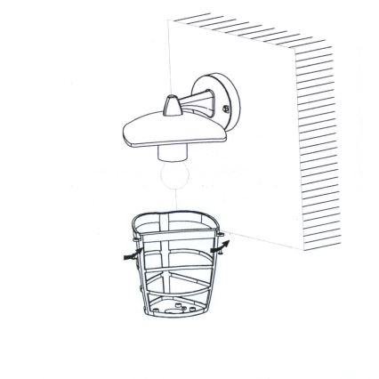 Eglo 93095 - LED-ulkoseinävalaisin ALORIA 1xE27/8,5W/230V IP44