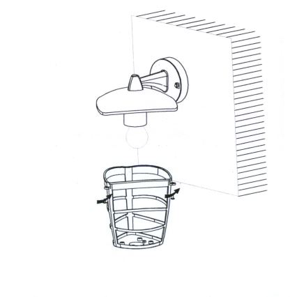 Eglo 93098 - LED-ulkoseinävalaisin ALORIA 1xE27/8,5W/230V IP44